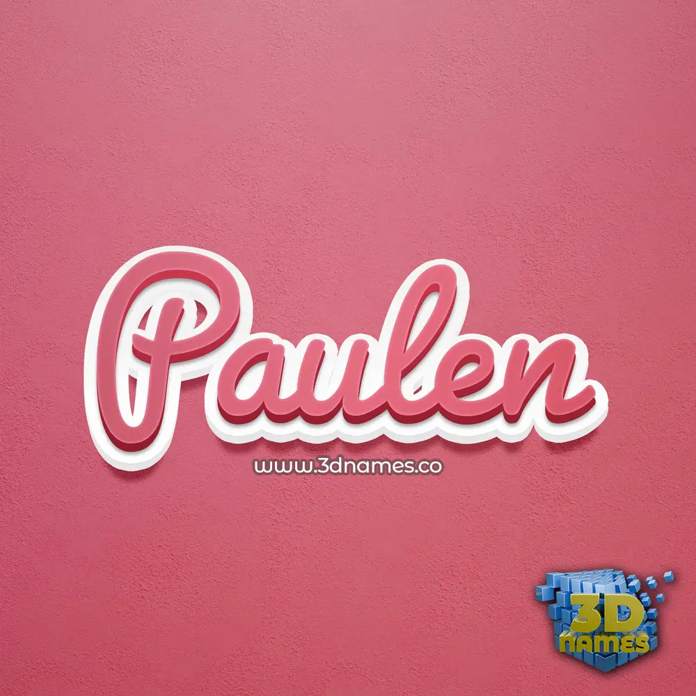 paulen in Red Scribble style - 3D name wallpaper