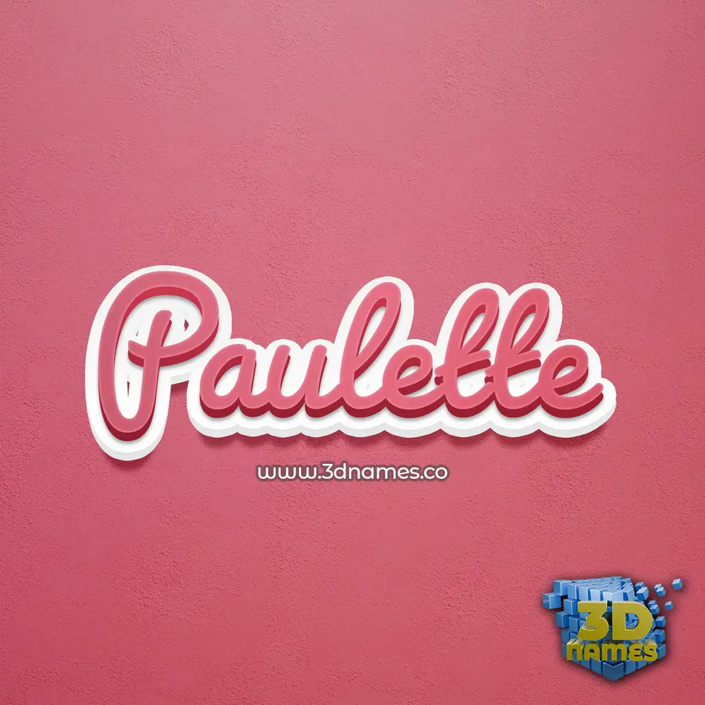 paulette in Red Scribble style - 3D name wallpaper