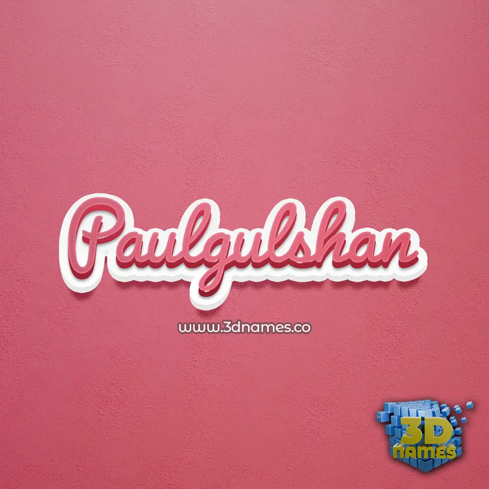 paulgulshan in Red Scribble style - 3D name wallpaper