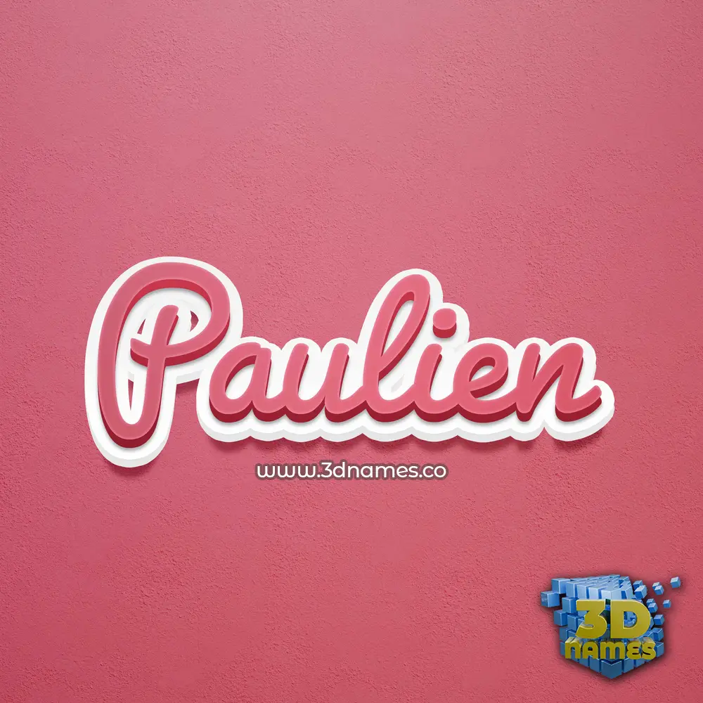 paulien in Red Scribble style - 3D name wallpaper