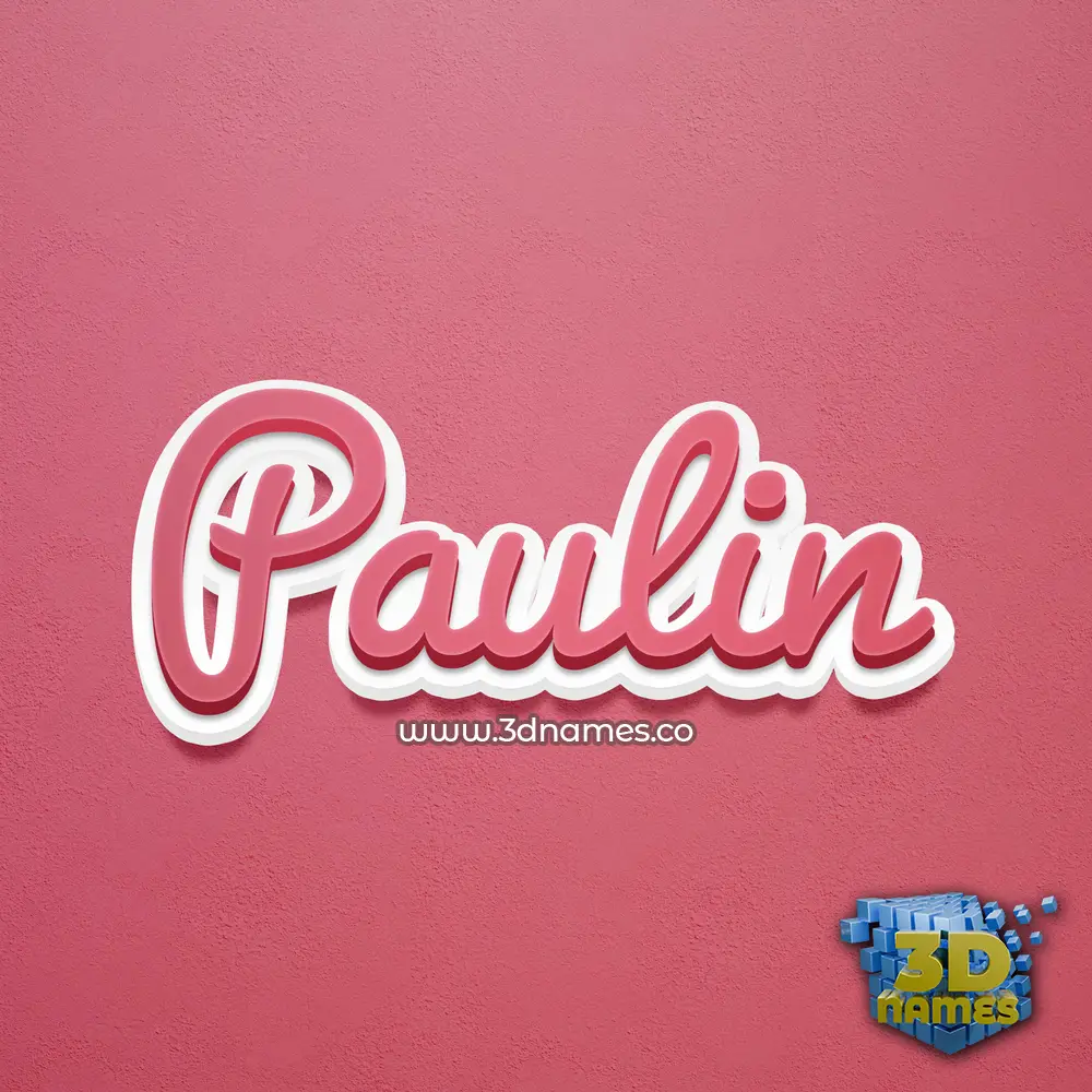 paulin in Red Scribble style - 3D name wallpaper