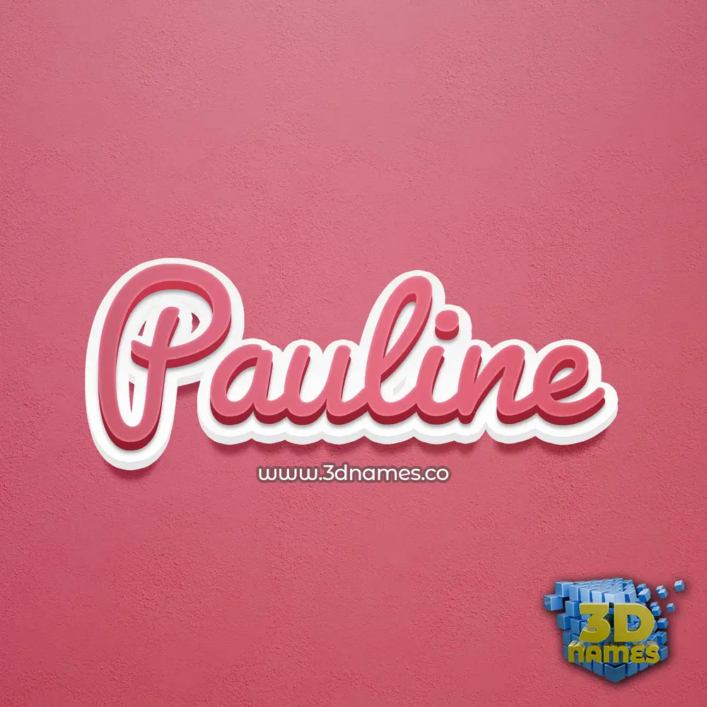 pauline in Red Scribble style - 3D name wallpaper
