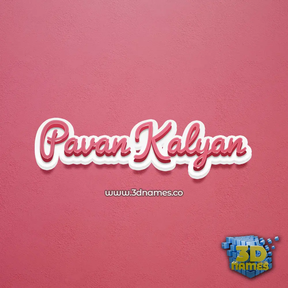 pavan kalyan in Red Scribble style - 3D name wallpaper