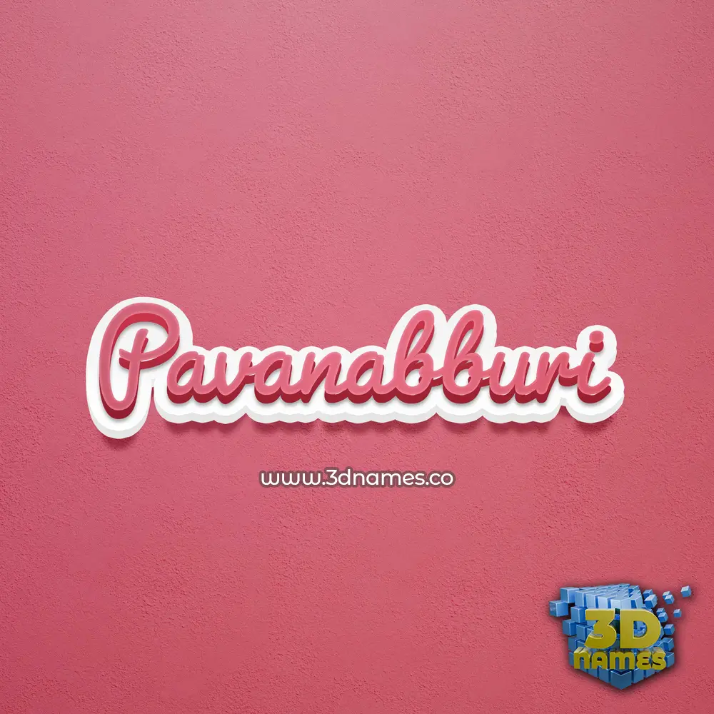 pavanabburi in Red Scribble style - 3D name wallpaper