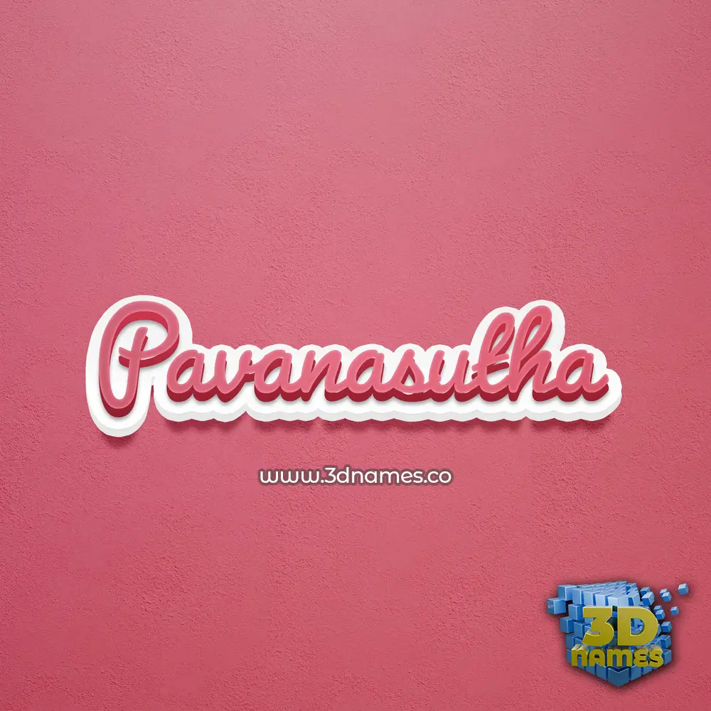 pavanasutha in Red Scribble style - 3D name wallpaper