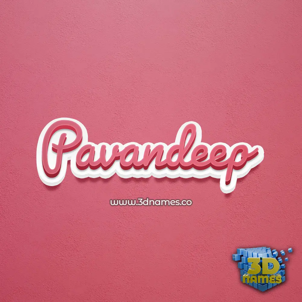 pavandeep in Red Scribble style - 3D name wallpaper