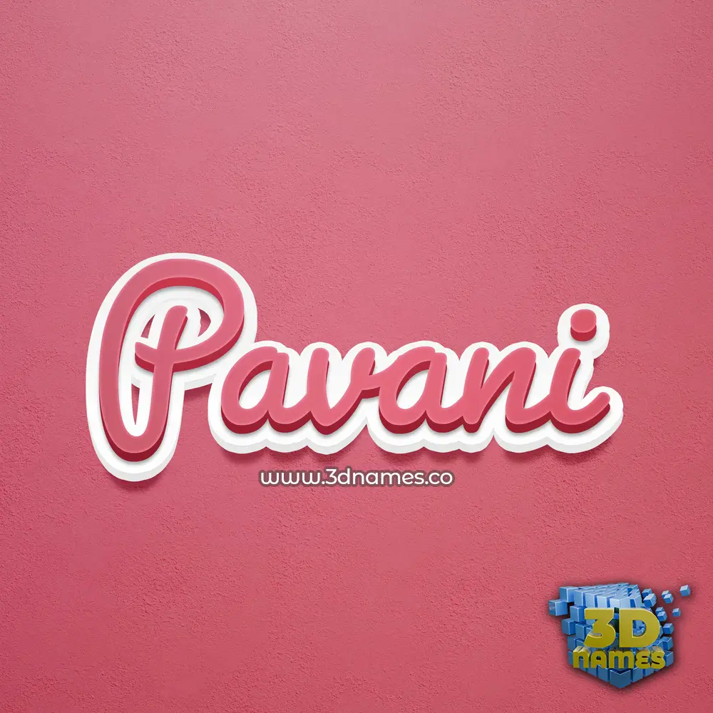 pavani in Red Scribble style - 3D name wallpaper