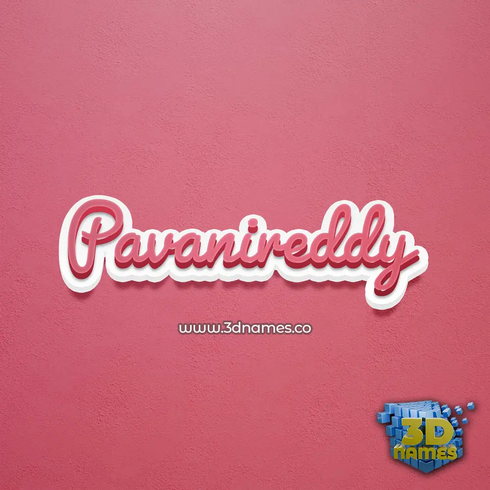 pavanireddy in Red Scribble style - 3D name wallpaper