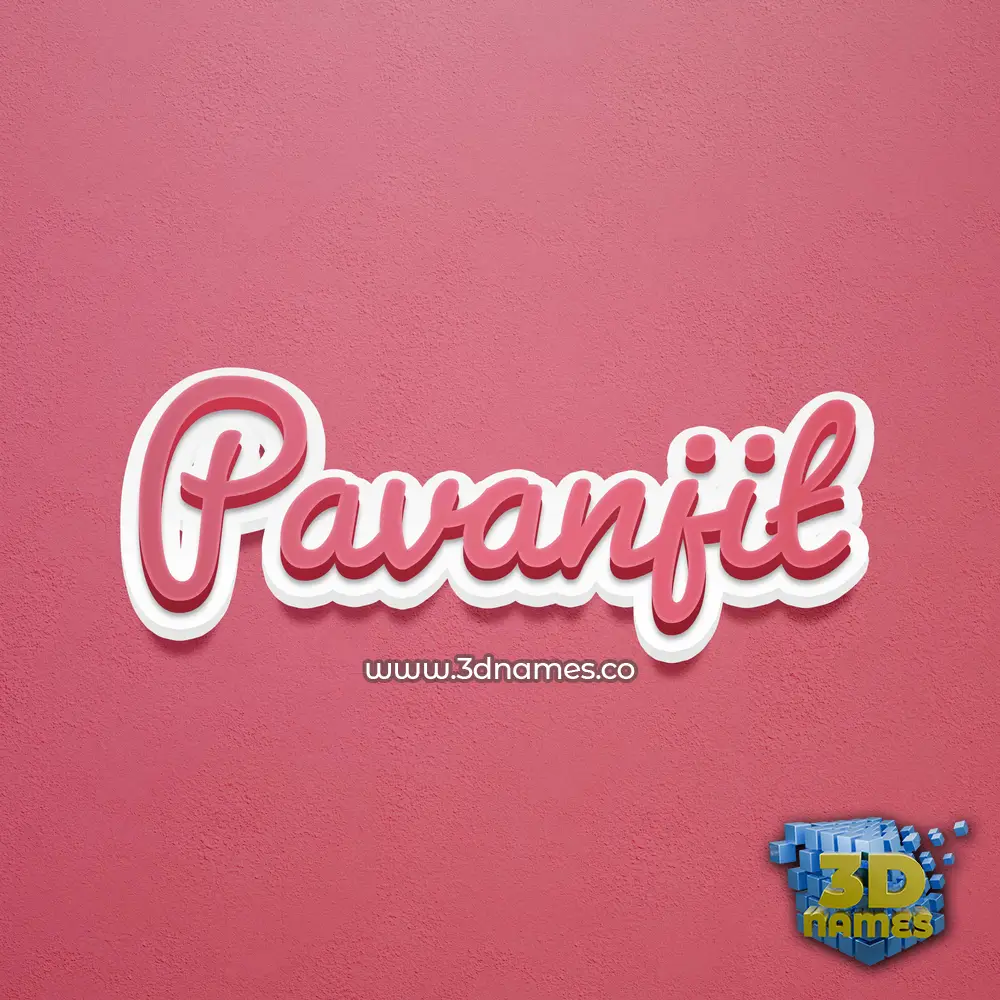 pavanjit in Red Scribble style - 3D name wallpaper