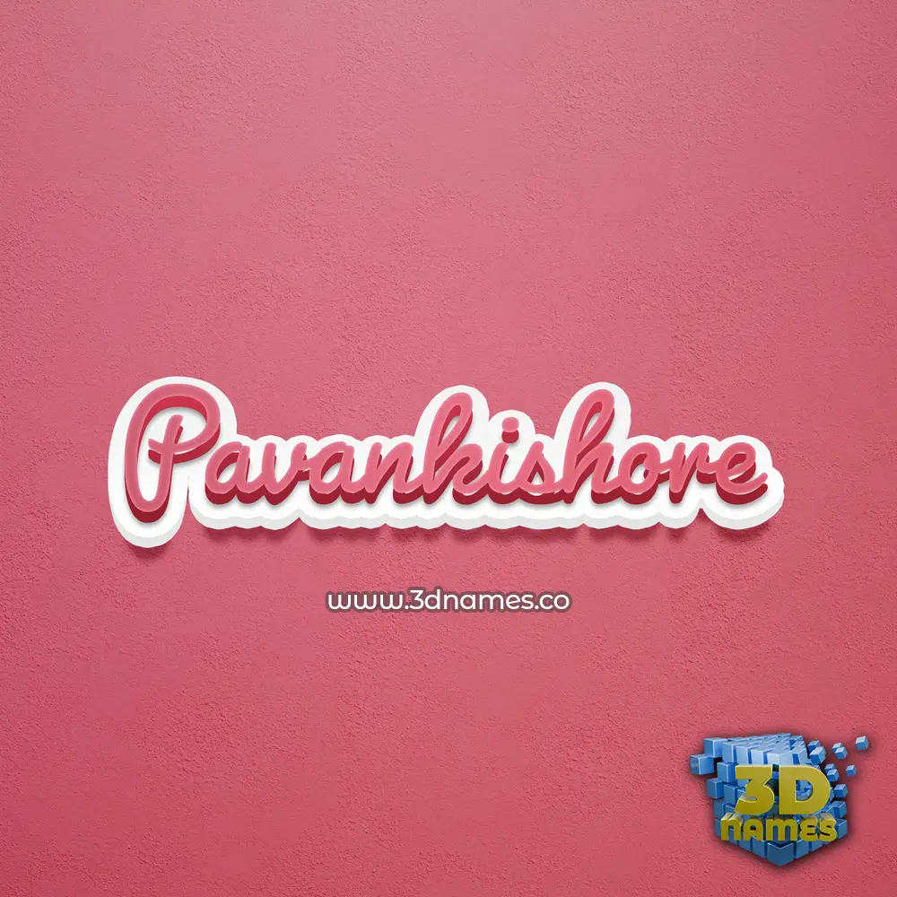 pavankishore in Red Scribble style - 3D name wallpaper