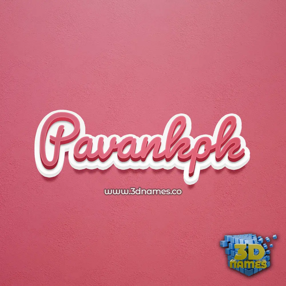 pavankpk in Red Scribble style - 3D name wallpaper
