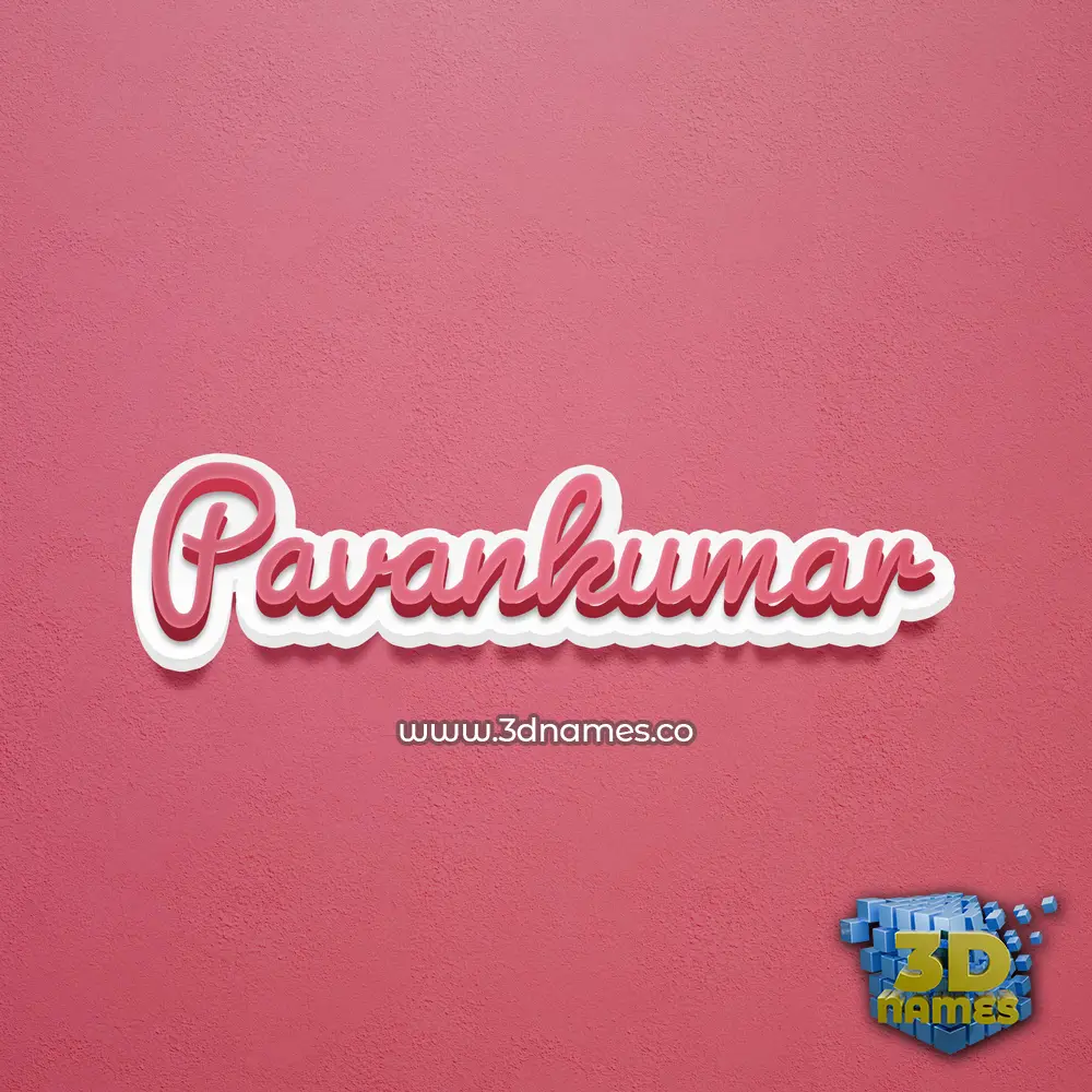 pavankumar in Red Scribble style - 3D name wallpaper