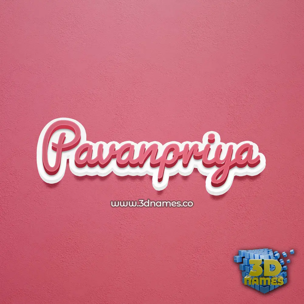 pavanpriya in Red Scribble style - 3D name wallpaper