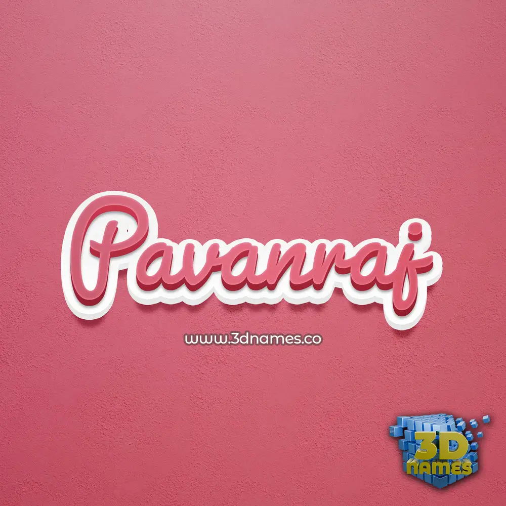 pavanraj in Red Scribble style - 3D name wallpaper