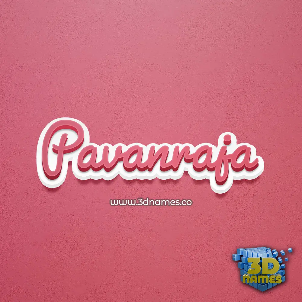 pavanraja in Red Scribble style - 3D name wallpaper