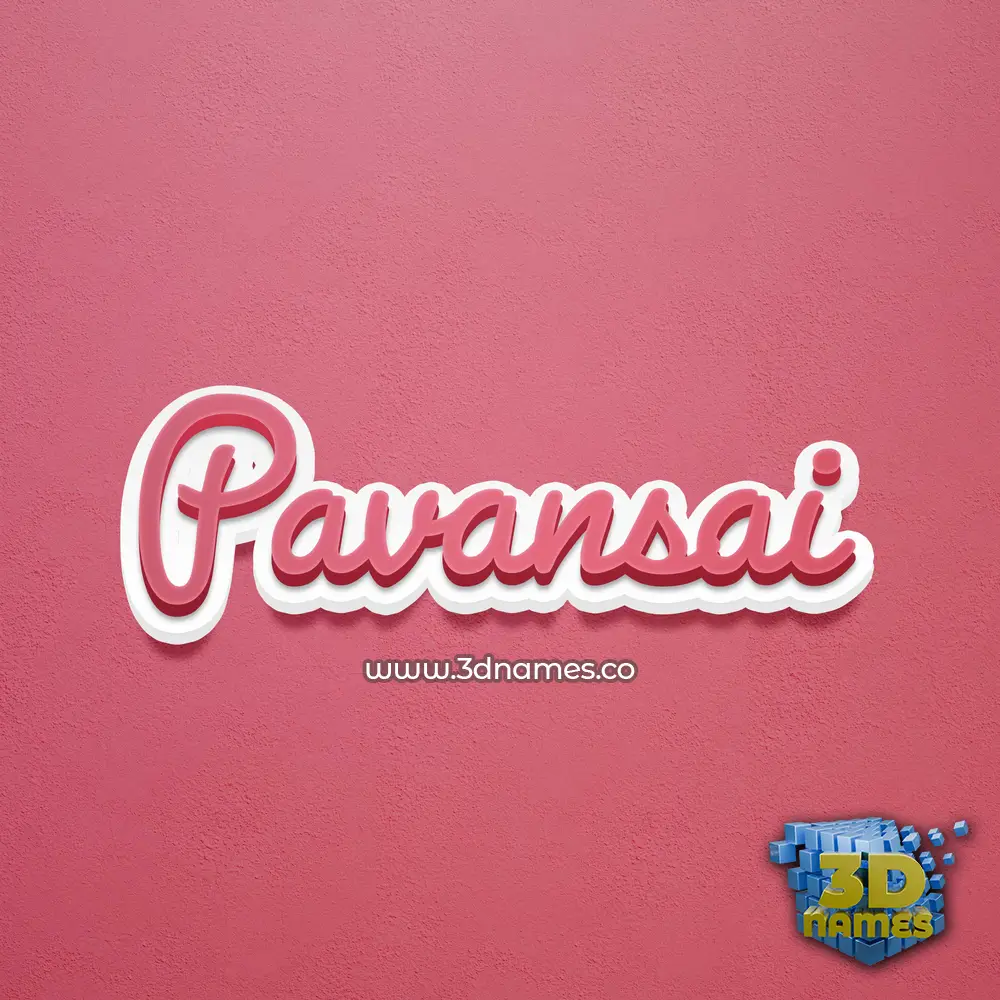 pavansai in Red Scribble style - 3D name wallpaper
