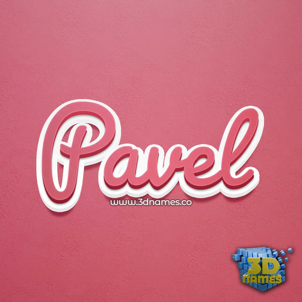 pavel in Red Scribble style - 3D name wallpaper
