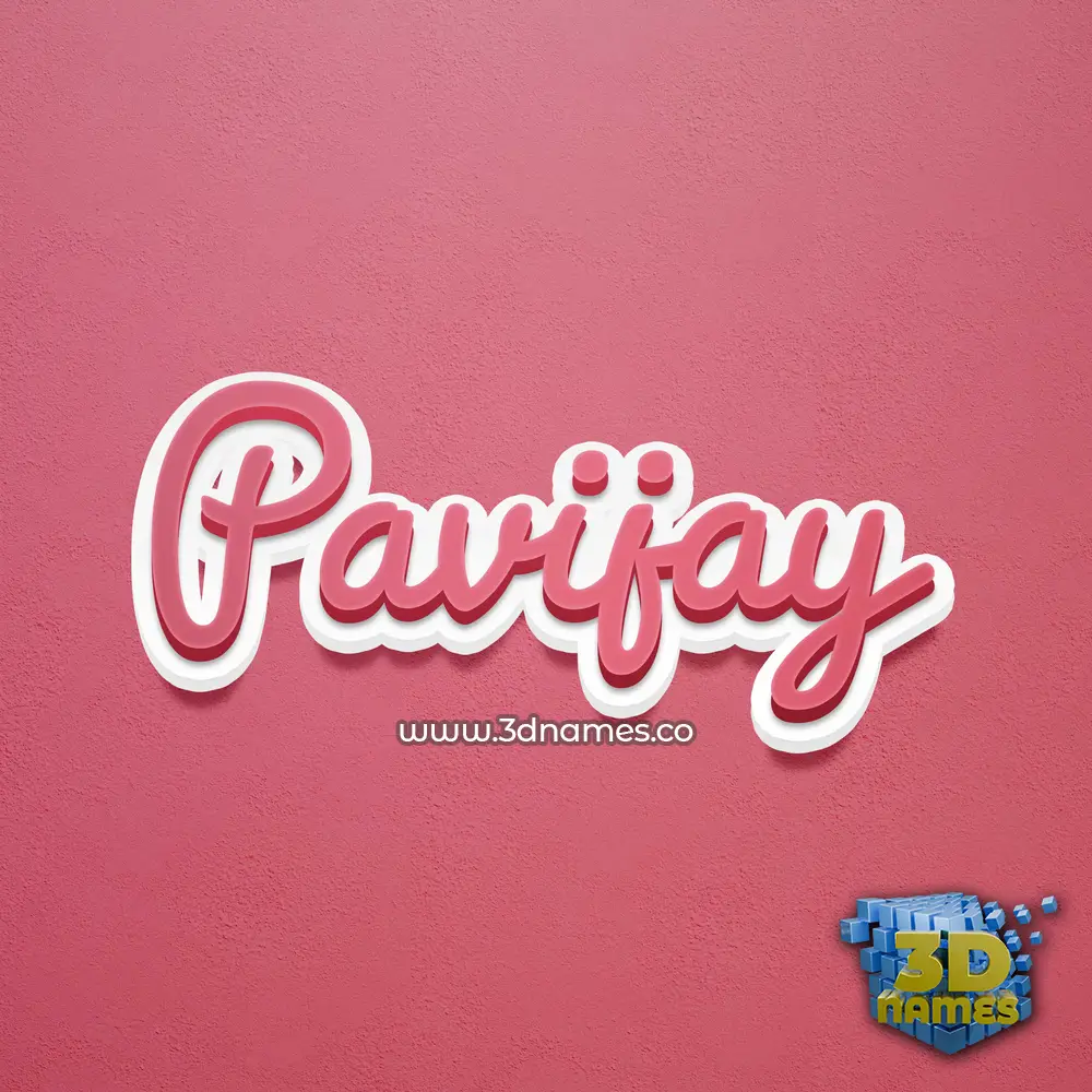 pavijay in Red Scribble style - 3D name wallpaper