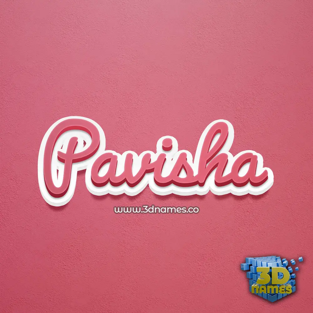 pavisha in Red Scribble style - 3D name wallpaper