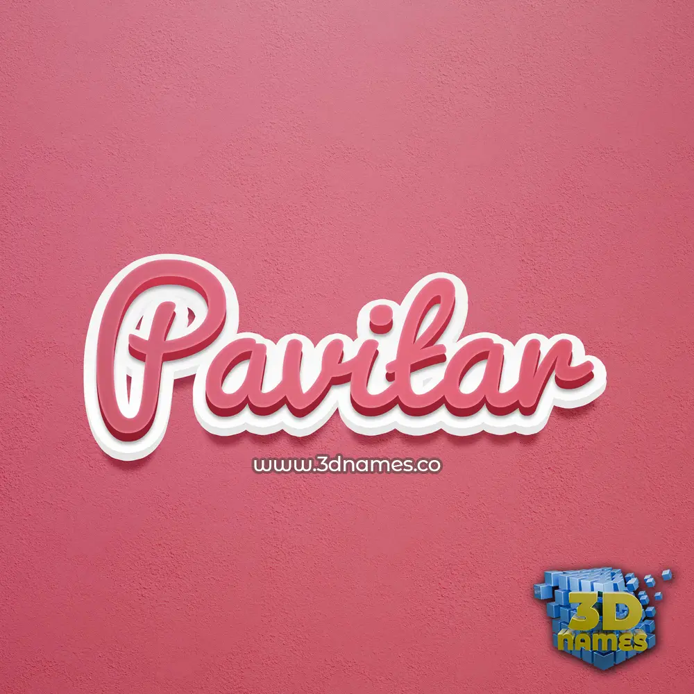 pavitar in Red Scribble style - 3D name wallpaper