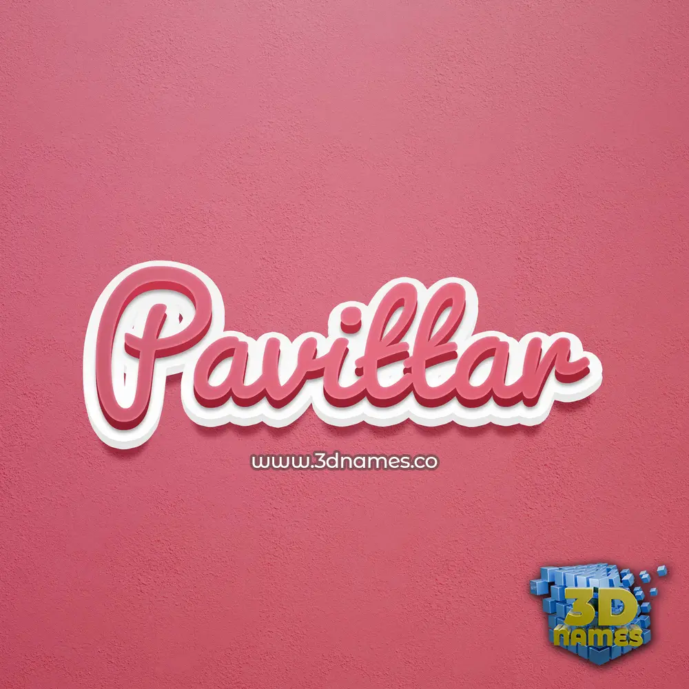 pavittar in Red Scribble style - 3D name wallpaper