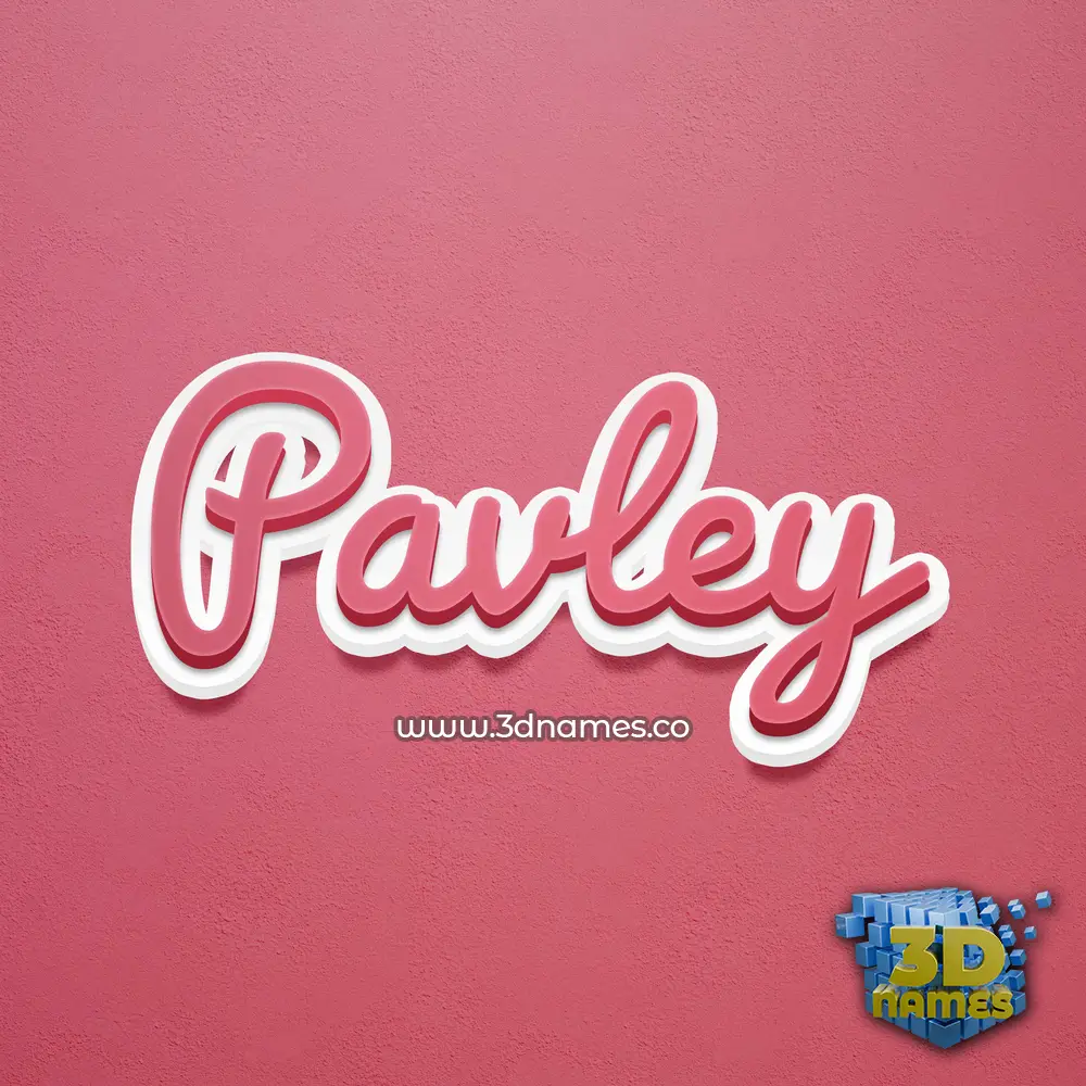 pavley in Red Scribble style - 3D name wallpaper