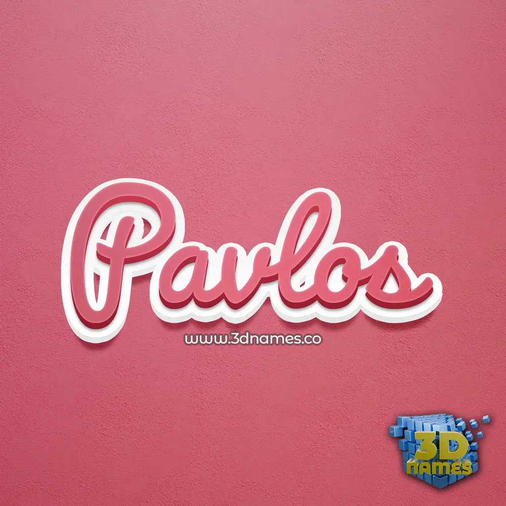 pavlos in Red Scribble style - 3D name wallpaper