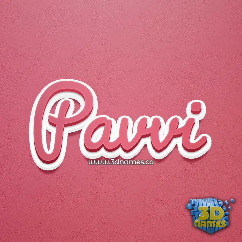 pavvi in Red Scribble style - 3D name wallpaper