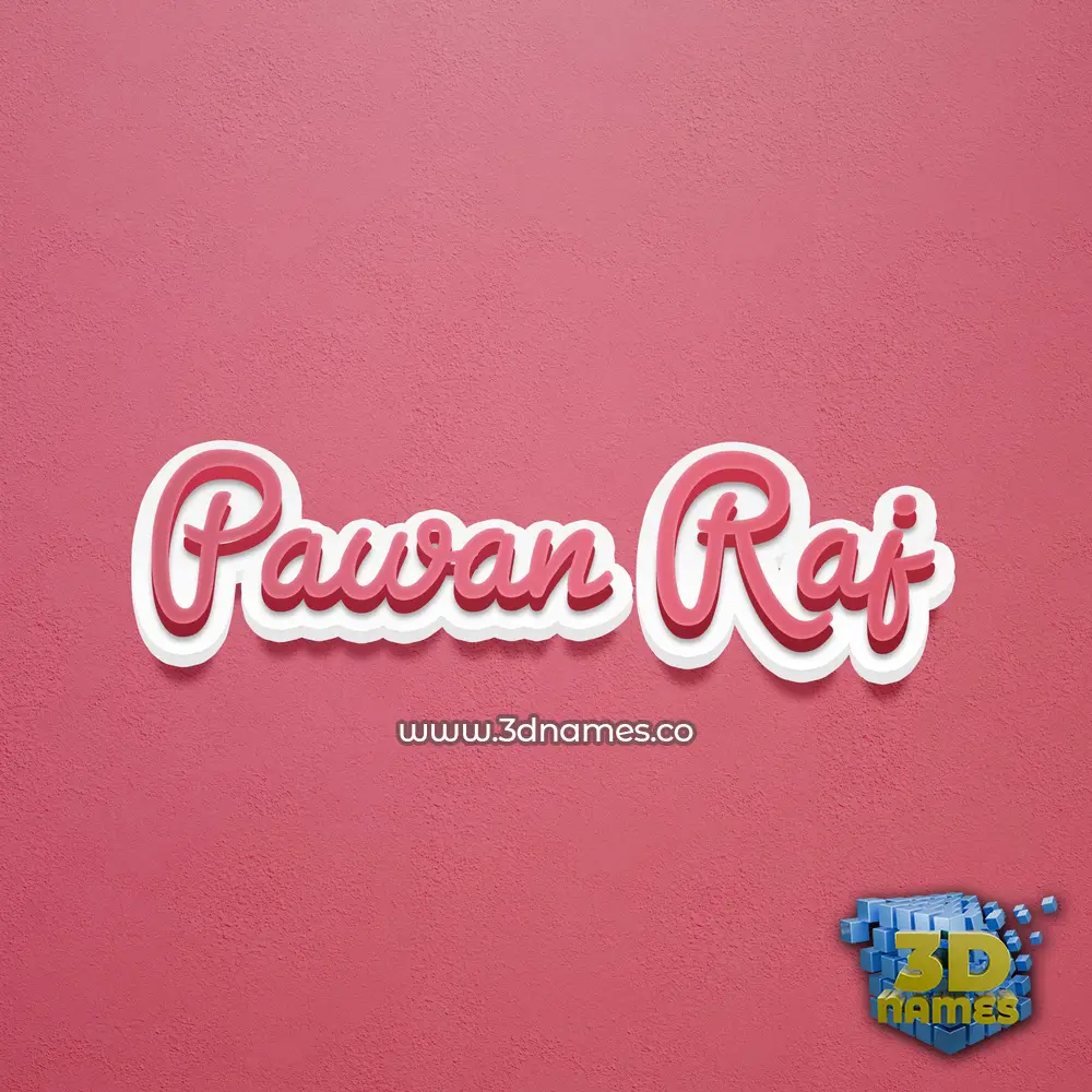 pawan raj in Red Scribble style - 3D name wallpaper