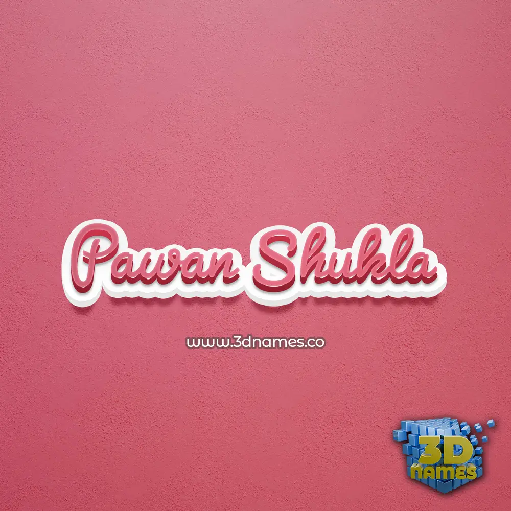 pawan shukla in Red Scribble style - 3D name wallpaper
