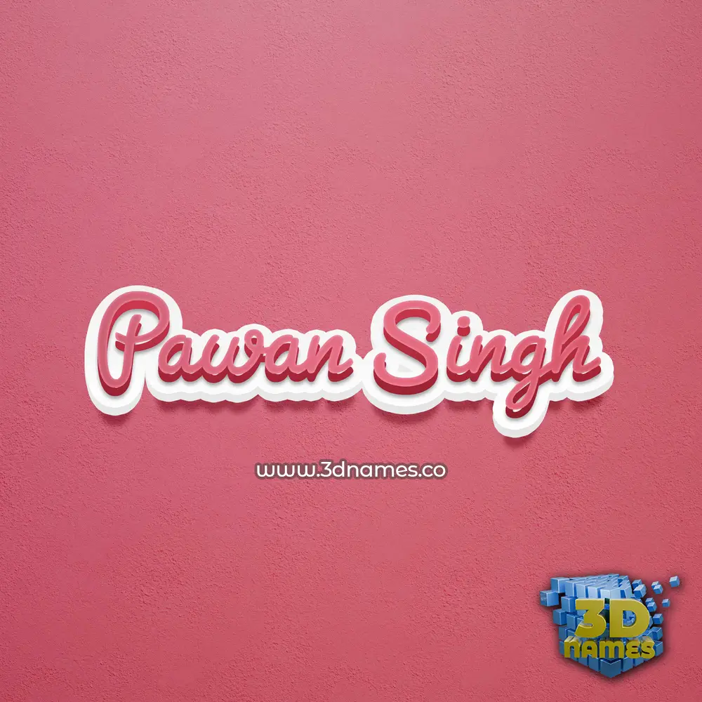 pawan singh in Red Scribble style - 3D name wallpaper