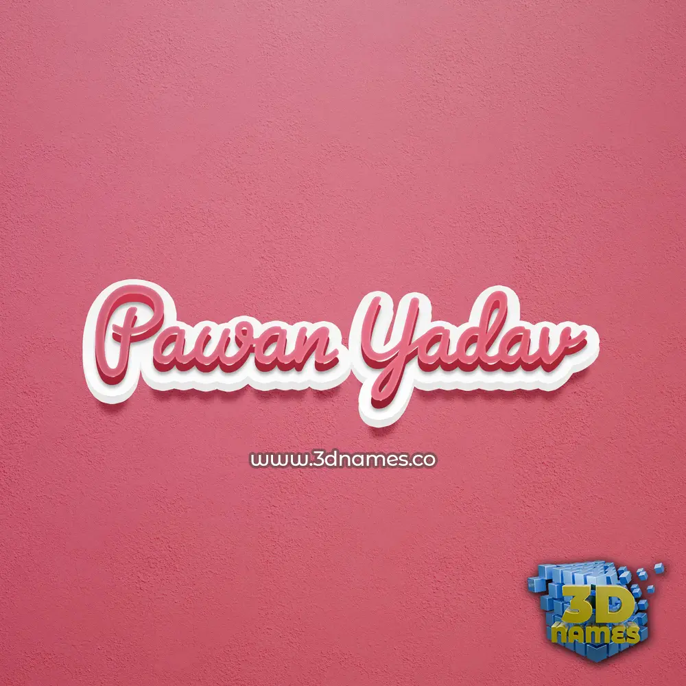 pawan yadav in Red Scribble style - 3D name wallpaper