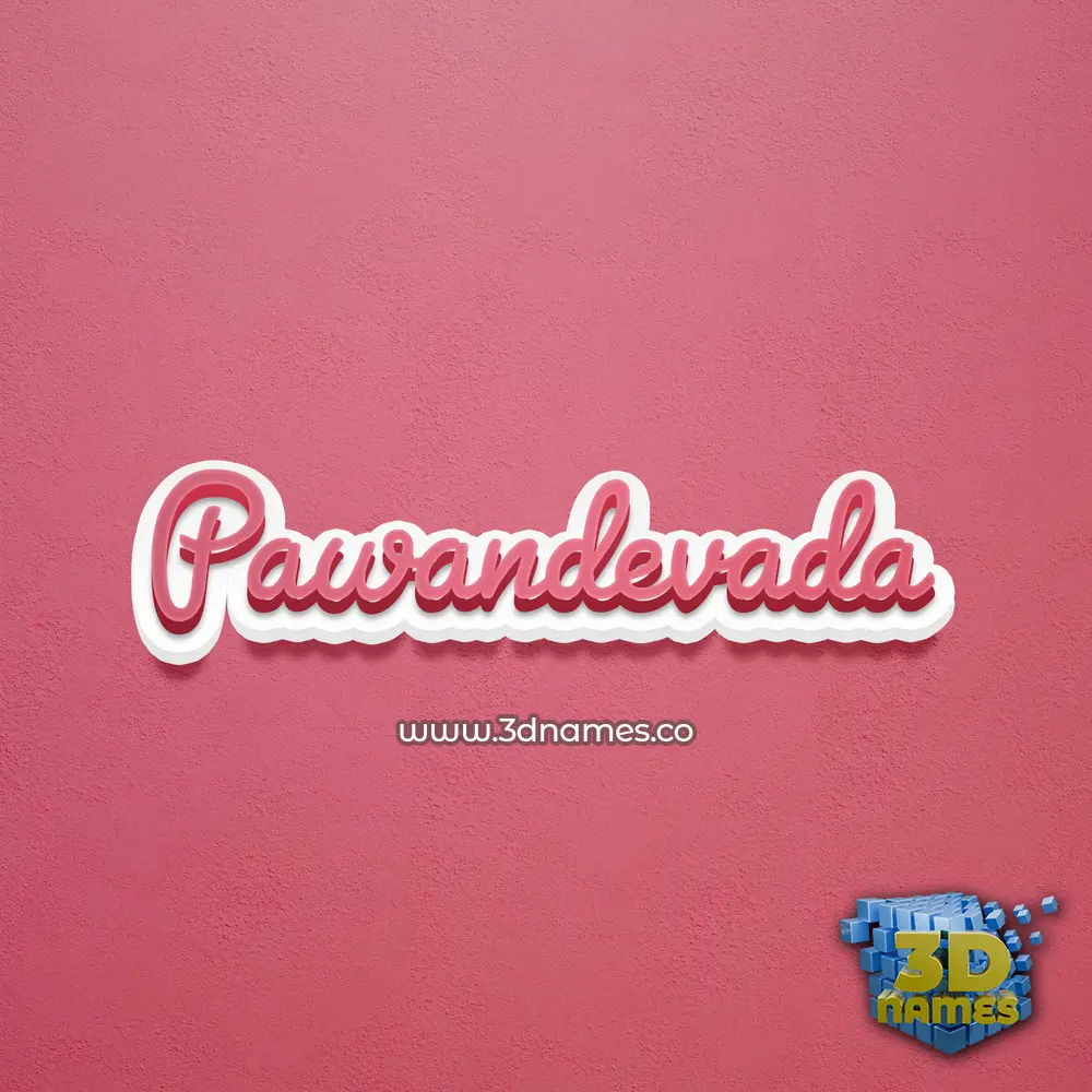 pawandevada in Red Scribble style - 3D name wallpaper