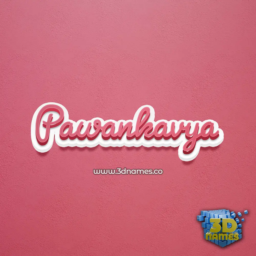 pawankavya in Red Scribble style - 3D name wallpaper