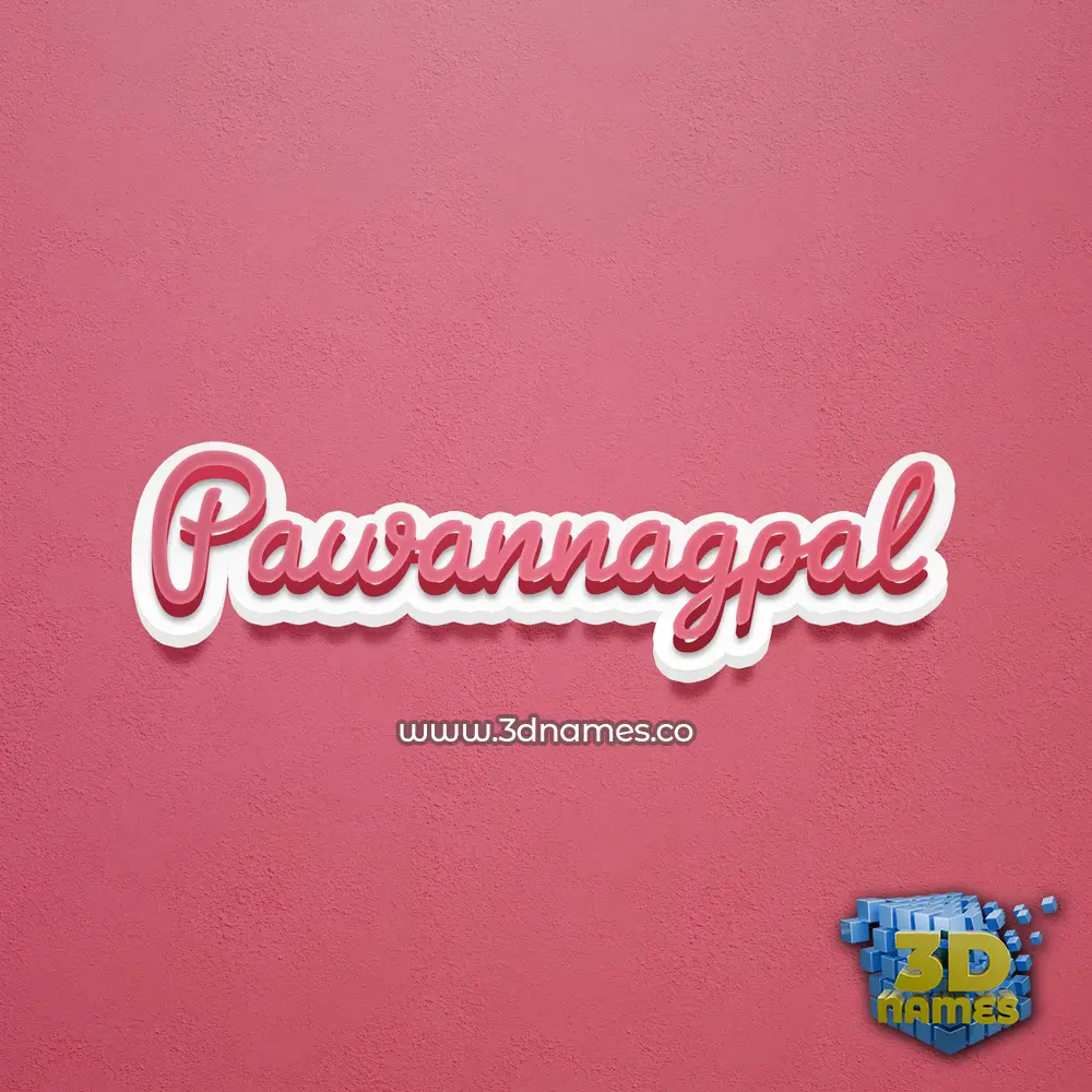 pawannagpal in Red Scribble style - 3D name wallpaper