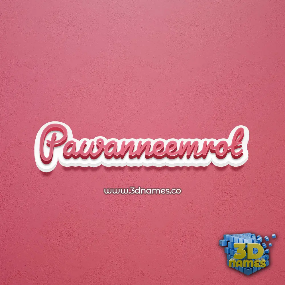 pawanneemrot in Red Scribble style - 3D name wallpaper
