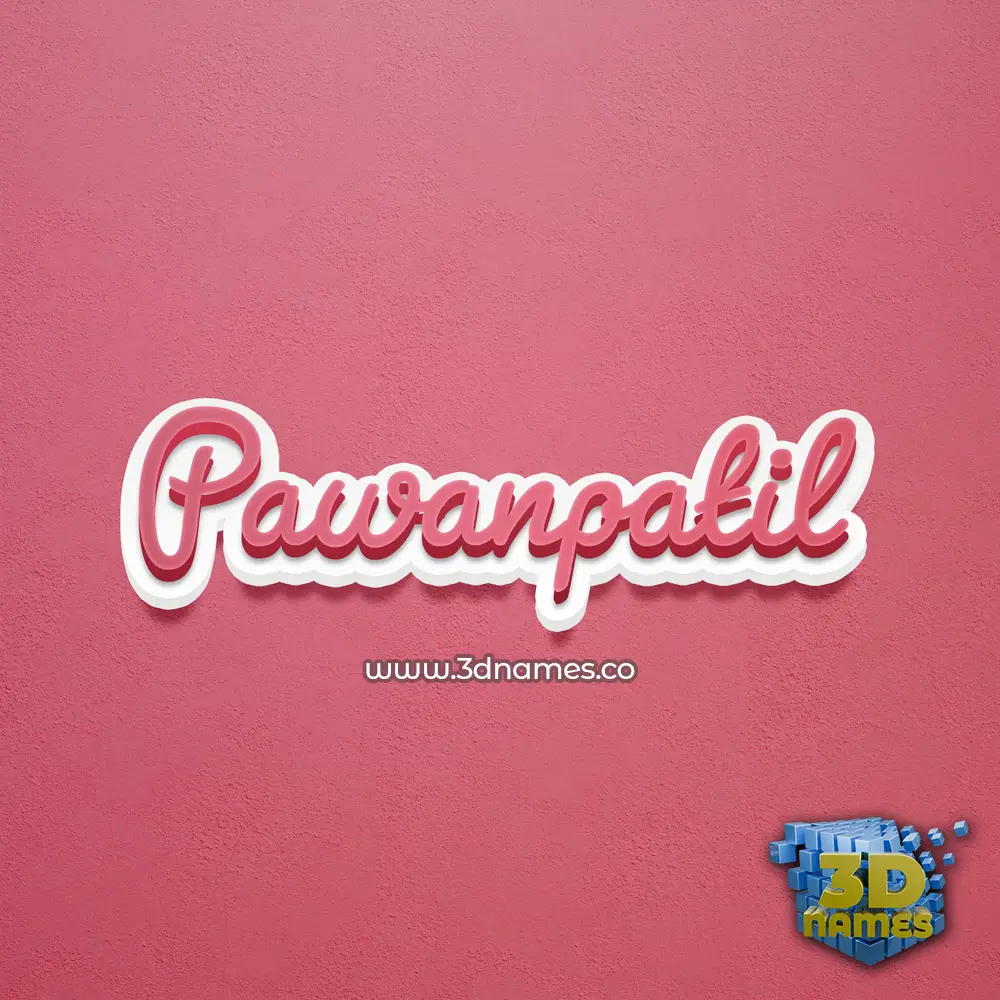 pawanpatil in Red Scribble style - 3D name wallpaper