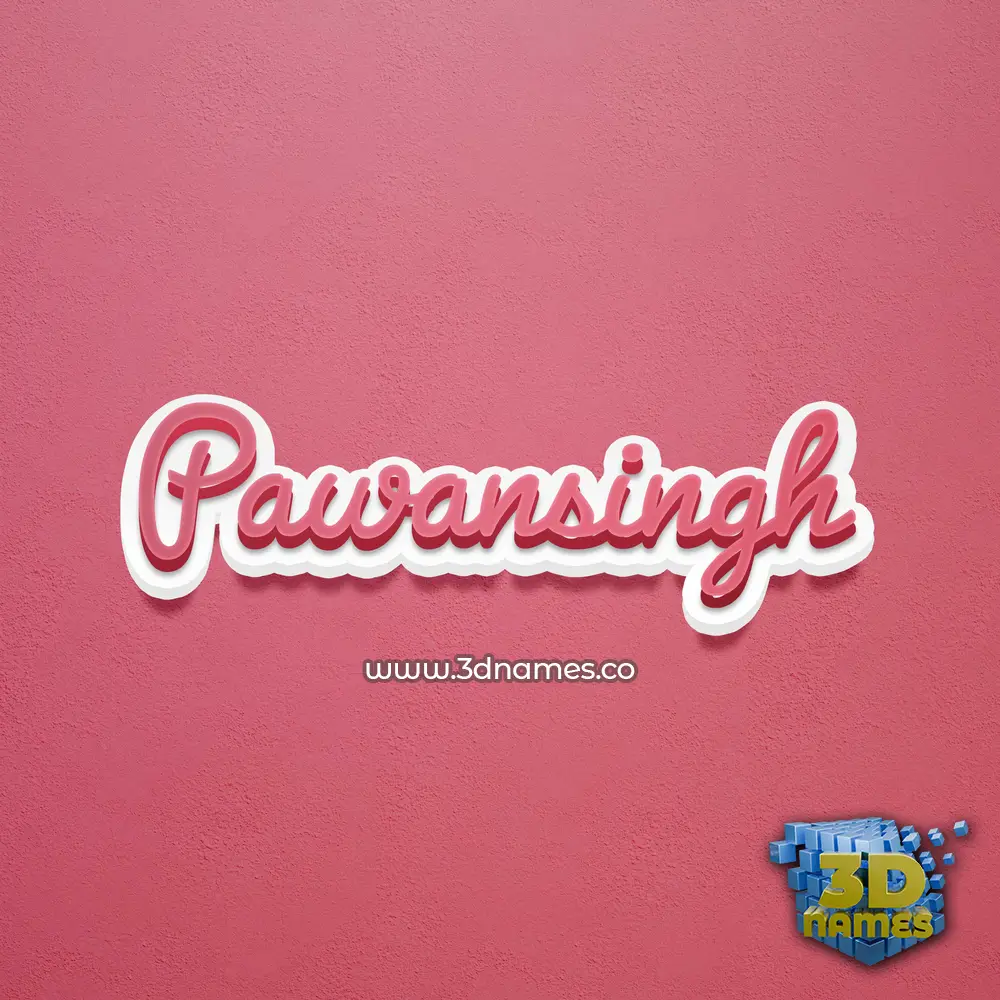 pawansingh in Red Scribble style - 3D name wallpaper