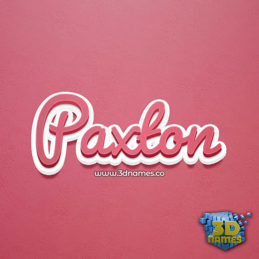 paxton in Red Scribble style - 3D name wallpaper