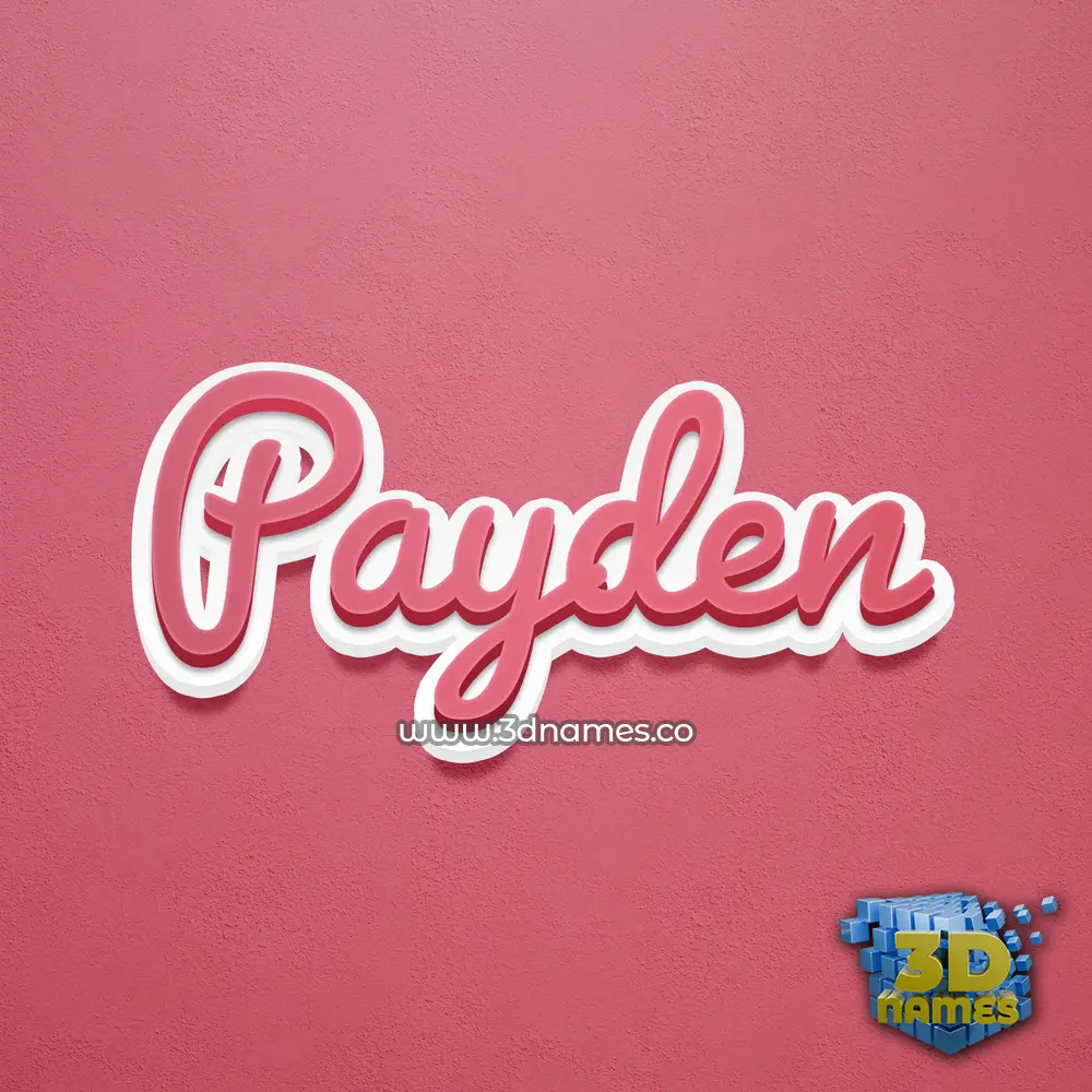 payden in Red Scribble style - 3D name wallpaper
