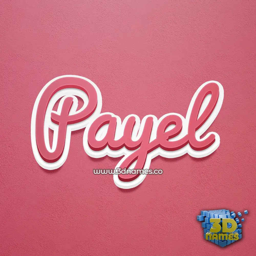 payel in Red Scribble style - 3D name wallpaper