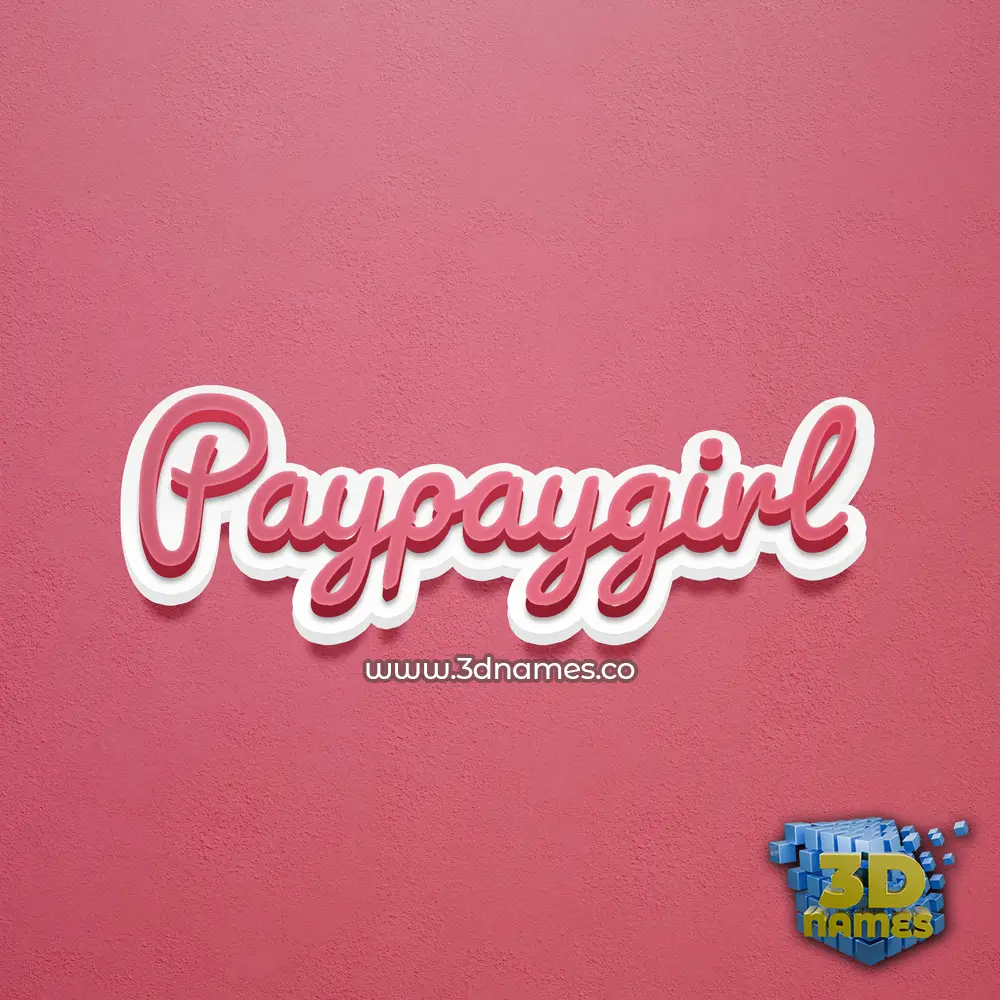 paypaygirl in Red Scribble style - 3D name wallpaper