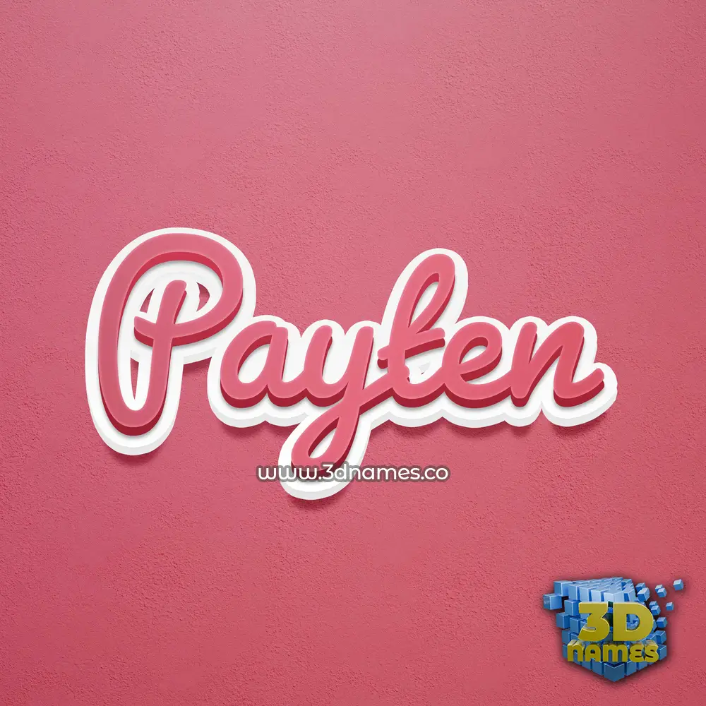 payten in Red Scribble style - 3D name wallpaper