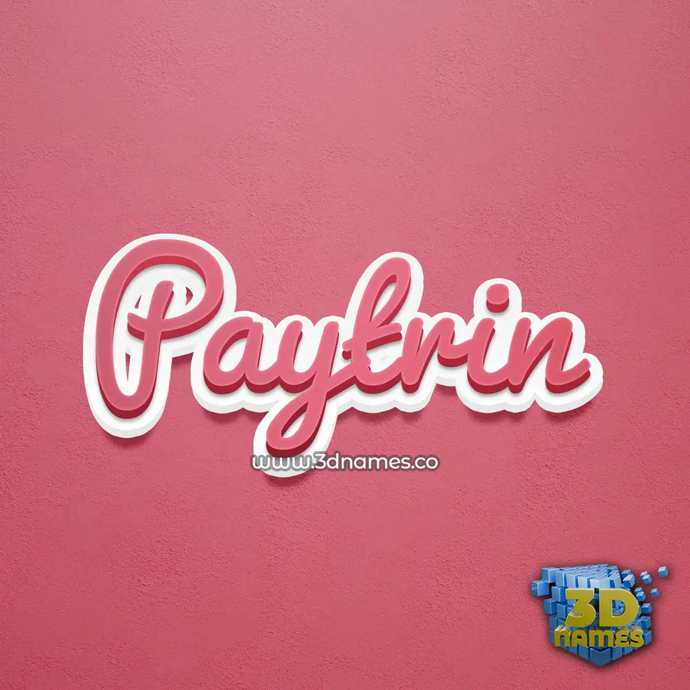 paytrin in Red Scribble style - 3D name wallpaper