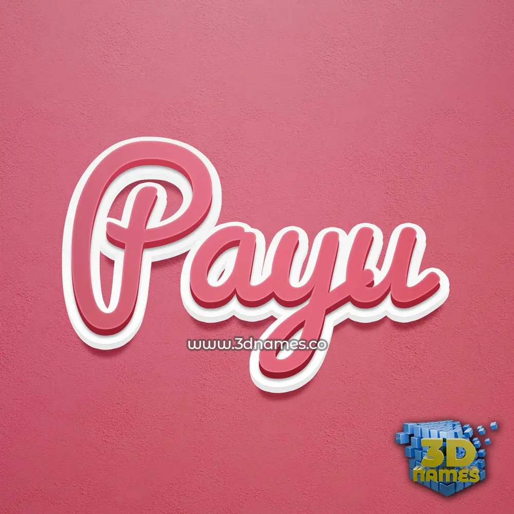 payu in Red Scribble style - 3D name wallpaper