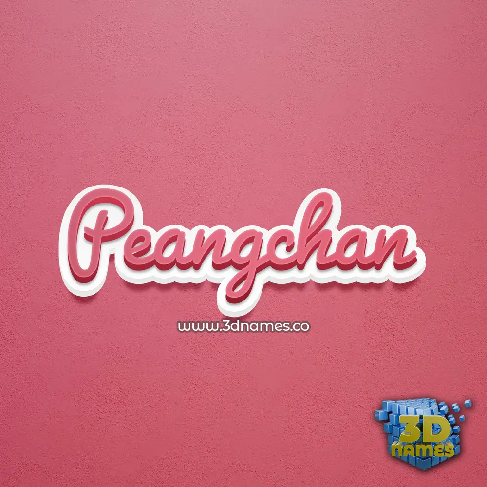 peangchan in Red Scribble style - 3D name wallpaper