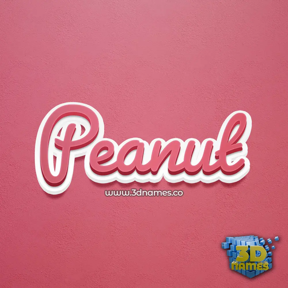 peanut in Red Scribble style - 3D name wallpaper