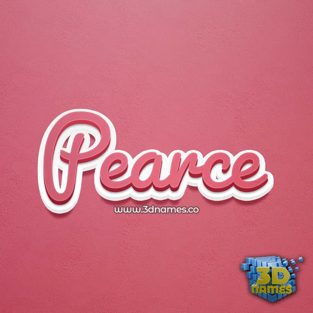 pearce in Red Scribble style - 3D name wallpaper
