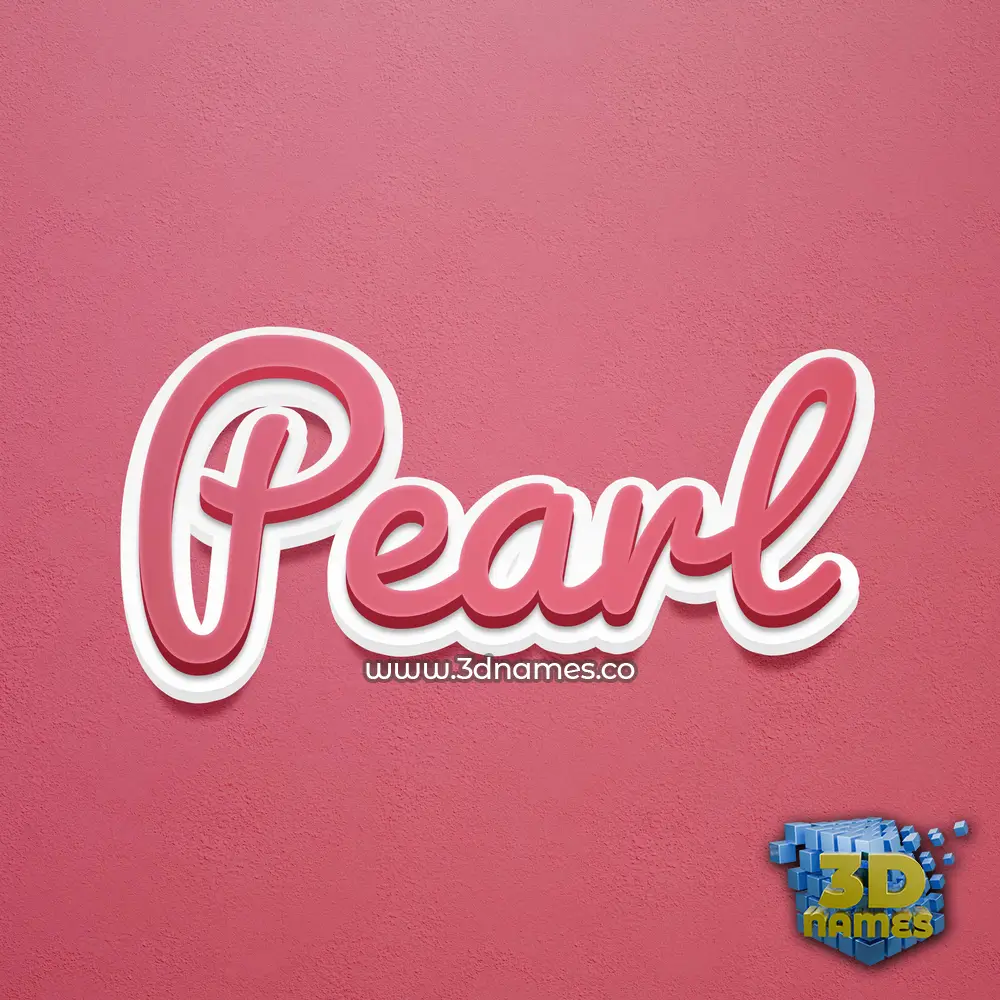 pearl in Red Scribble style - 3D name wallpaper