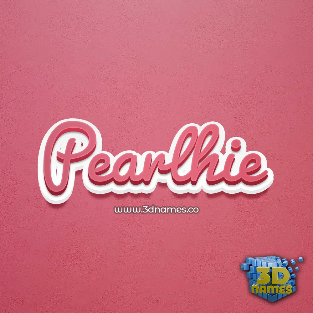 pearlhie in Red Scribble style - 3D name wallpaper